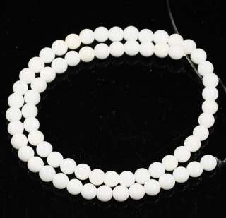 6mm White Mother of Pearl Round Beads 15 (1357)a  
