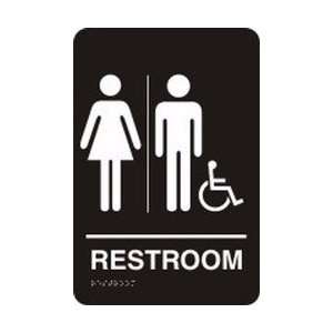 RESTROOM (w/handicap symbol) Sign   9 x 6   Restroom Bathroom Sign