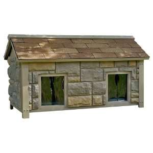   Products Large Insulated Random Rock Duplex Dog House: Pet Supplies