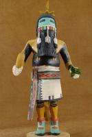 Vintage 1960s/70s Hopi Hand Carved Black Beard Long Hair Kachina 