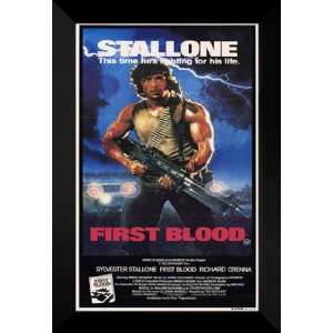  Rambo First Blood 27x40 FRAMED Movie Poster   Style B 