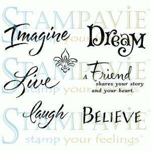 Stampavie Tina Wenke Clear Stamp Dream 7pcs Arts, Crafts 