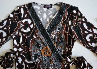   Bob Floral Jersey Wrap Dress M 8 10 UK 12 14 NWT Seen on Sofia Vergara