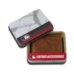  Oakland Athletics Embossed Leather Trifold Wallet Sports 