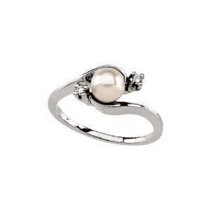 Akoya Cultured Pearl & Diamond Ring Jewelry