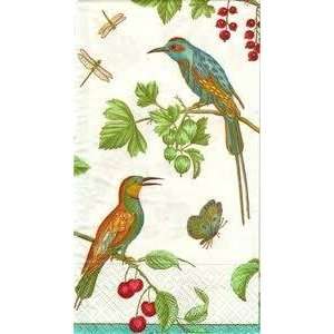    Jeweled Birds Guest Towels By Caspari 15 Count: Home & Kitchen