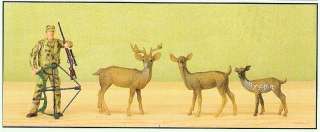 DEER HUNTING ACTION SET of 4 ~ Bow Rifle Hunter ~NEW!~  