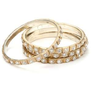    Chamak by priya kakkar White Base Metal Bangle Bracelet: Jewelry