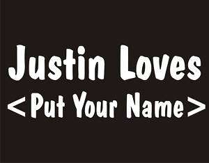 Create Your Custom JUSTIN LOVES YOU Bieber Funny Tee  