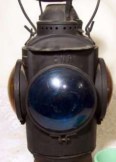 PIPER CNR Canadian National Railroad Railway LANTERN with 4 Lens blue 