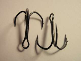 15 VMC Barbarian Outbarb size 6 Treble Fish Hooks 8570BN Black Nickle 