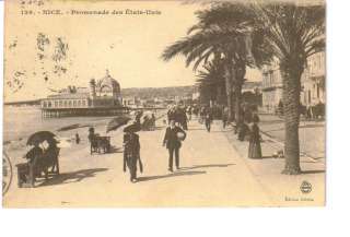 Nice France Promenade Etats Unis old postcard  