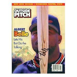 Albert Belle Autographed / Signed Outside Pitch Magazine