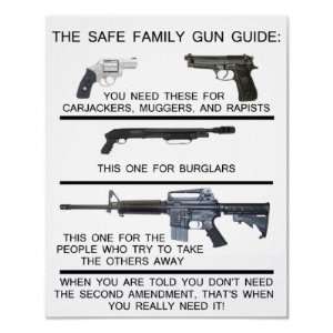  Safe Family Gun Guide Print: Home & Kitchen