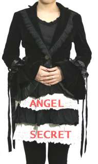 description this corset jacket is made of high quality black velvet it 