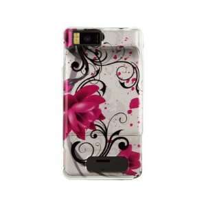   Case Cover Pink Lotus For Motorola Droid X Cell Phones & Accessories