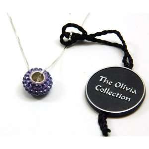  925 Silver Lilac Crystal Bead On 18 Chain The Olivia 