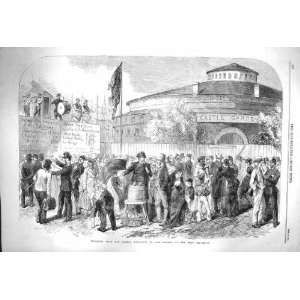  1864 Enlisting Irish German Emigrants Battery New York 