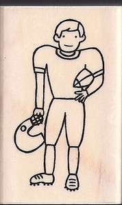 MUSE Artstamps Amuse Rubber Stamps Football Player  