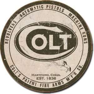  Tin Sign : Colt Round Logo: Home & Kitchen