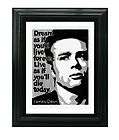 LINOCUT PRINT   James Dean Quote   Dream as if youll live forever 