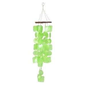    Capiz Shell Lime Green Tinted Wind Chime 28x6 Patio, Lawn & Garden