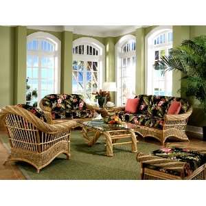  MAUI TWIST WICKER INDOOR 5 PC. SUNROOM SET BY SPICE ISLAND 