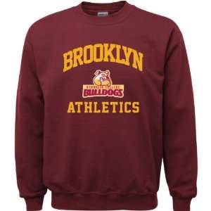 Brooklyn College Bulldogs Maroon Youth Athletics Arch Crewneck 