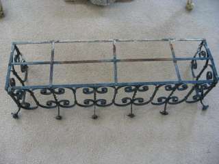   OLD Metal FRENCH WINDOW BOX VALANCE BED CANOPY CROWN Rose Hooks OMG