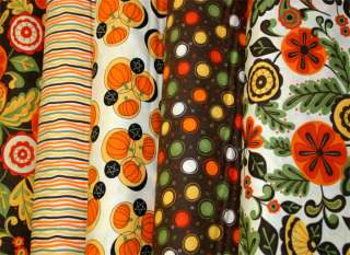 Moda Trick or Treat Leaves & Acorns Orange Fabric  