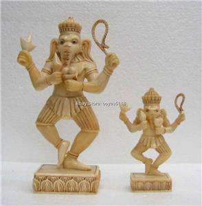 Pieces of Ox bone Carved Ganesha Lord of Success Figure/Statue 