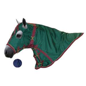 Nylon Horse Stable Turnout Sheet Hood Green M 72 74 76  
