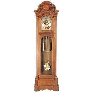 Westley Light Oak Finish Key Wound Grandfather Clock by  