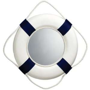    Blue/White Decorative Nautical Life Ring Mirror