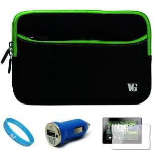  Black with Green Trim Neoprene Protective Sleeve Carrying 
