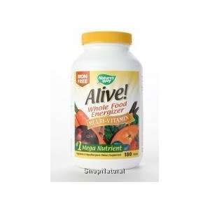 Alive Whole Food Energizer Multivitamin Iron Free Tabs, 180 ct.