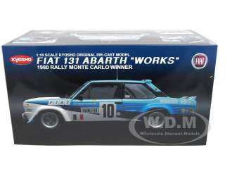 Brand new 118 scale diecast car model of Fiat 131 Abarth Works #10 