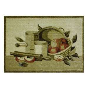    Classic Country Motif Folk Art Poly/Acrylic Rug: Home & Kitchen
