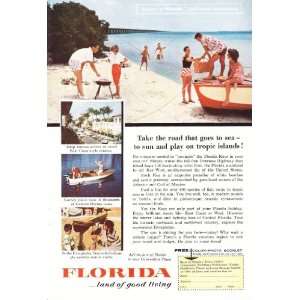  1957 Ad Florida Beach Vintage Travel Print Ad: Everything 