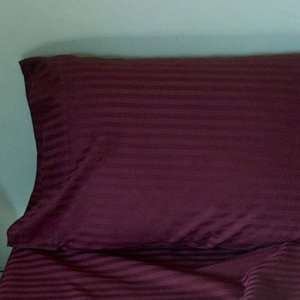 Damask Sateen Stripe 300 Thread Count 100% Egyptian Cotton Bed Sheet 