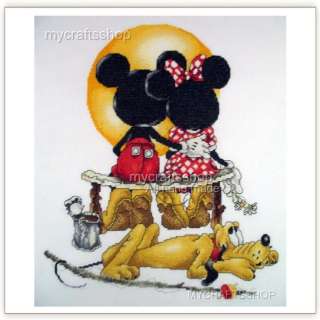 PREORDER FINISHED COMPLETED CROSS STITCH DISNEY Love  