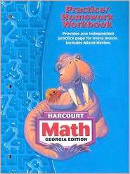 Harcourt School Publishers Math Georgia: Practice/Homework Workbook 