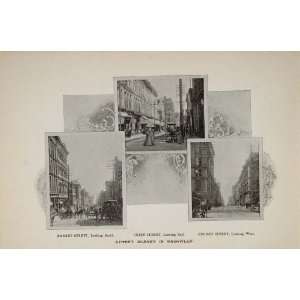  1897 Print Nashville Market Union Church Street Scenes 