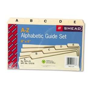  Smead 57076   Self Tab Card Guides, Alpha, 1/5 Tab, Manila 