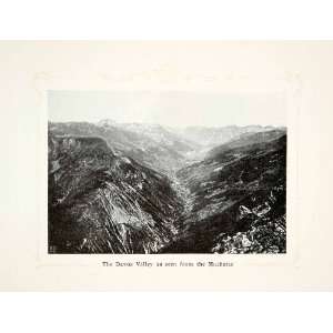 1907 Photolithograph Davos Valley Alps Mountains Switzerland 