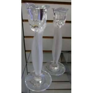    Mikasa   Tulip Flower Crystal Candle Holders: Home & Kitchen