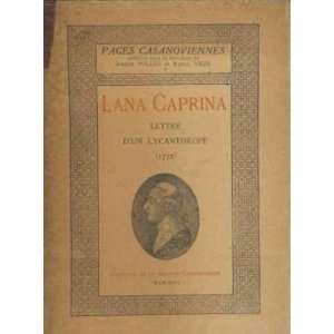    lana caprina lettre dun lycanthrope Casanova Jacques Books