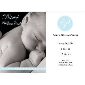  Precious Blue Birth Announcement   100 Cards Health 