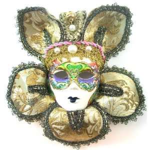   Venetian Masquerade Carnival Wall Hanging Party Mask  Ivory Color