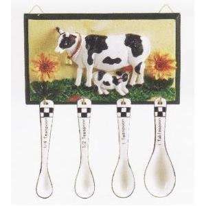 COW Wall Plaque with Measuring Spoon Set *NEW*  Kitchen 